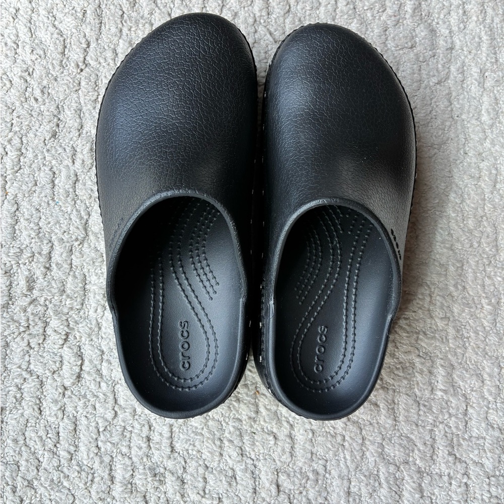 CROCS Dylan Platform Studded Black Slip-On Clog Mules